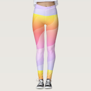 Leggings Lignes Abstraites Lumineuses