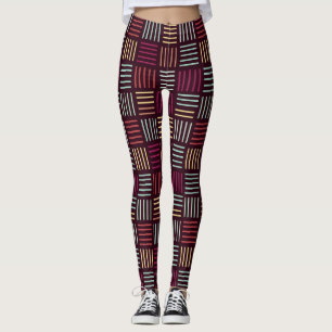 Leggings Lignes colorées carrées