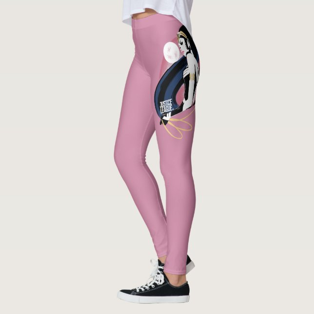 Leggings Ligue de Justice | Wonder Woman Profil Pop Art (Gauche)