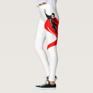 Leggings Ligue de la justice  Superman Flying Noir Pop Art