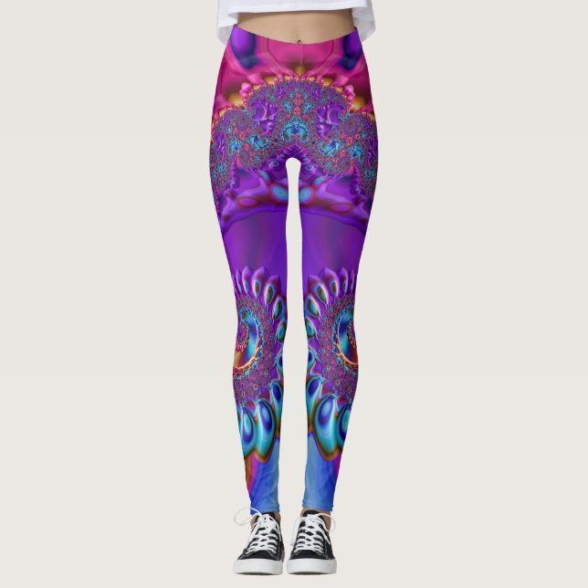 Leggings ~ lila Blau ~ Original (Vorderseite)