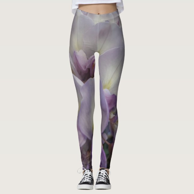 Leggings Lila der Blume (Vorderseite)