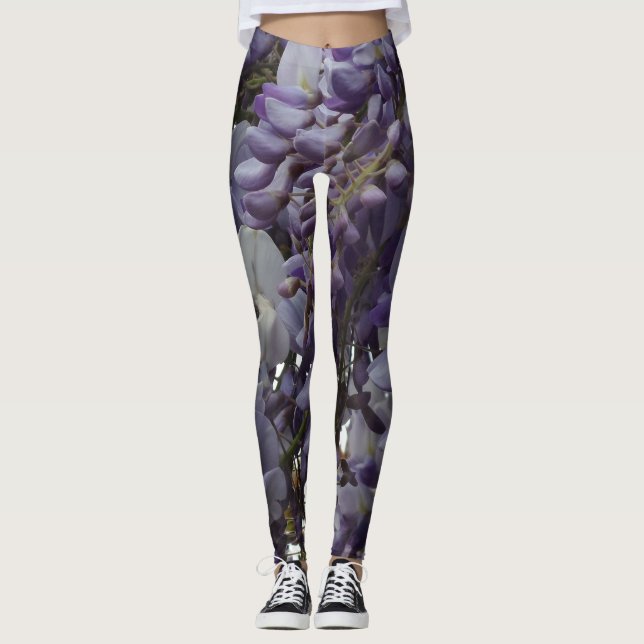 Leggings Lila der Blume (Vorderseite)