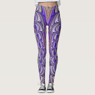 Leggings ~lila grün weiß ~ Original