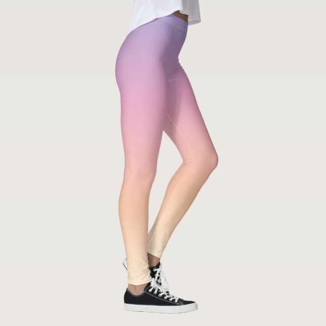 Leggings Lila, Rosa und Peach Ombre (Rechts)