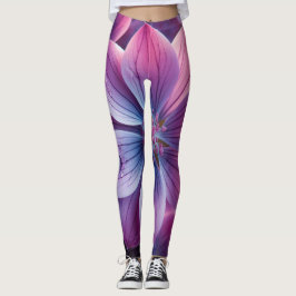 Leggings Lilac Floral violet et rose