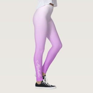 Leggings Lilac violet ombre nom personnalisé