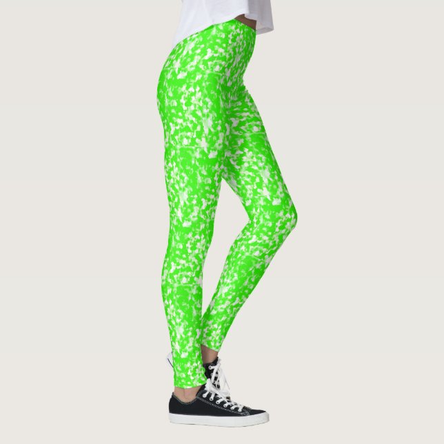 Leggings Lime Green Crayon Motif (Droite)