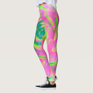 Leggings Lime Green Succulent Sedum Détail