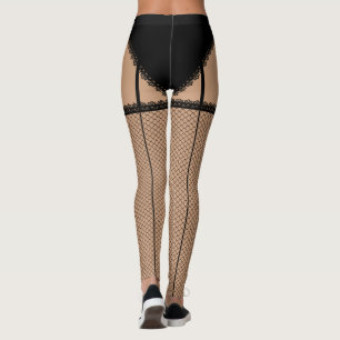 Leggings Lingerie noire (Français coupés)
