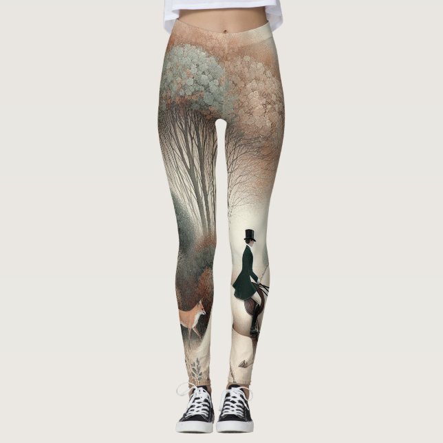 Leggings L'insaisissable jambe de chasse au renard (Devant)