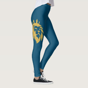 Leggings Lion Avec Couronne - Or Style 1