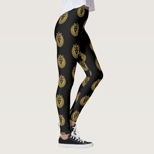 Leggings Lion avec couronne - Style or 4 (Droite)