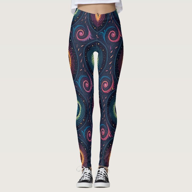 Leggings Liquid Galaxy Illusion | Seamless Surreal Gradient (Devant)