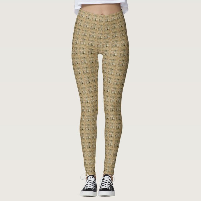 Leggings Lire Les Légendes Féminines Amusantes (Devant)