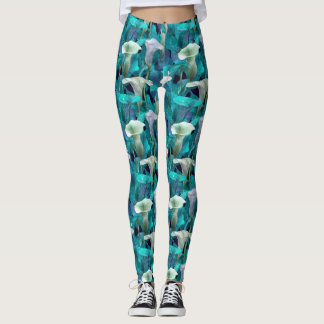 Leggings Lis calla Exercice de fleur Lis calla Étincelle