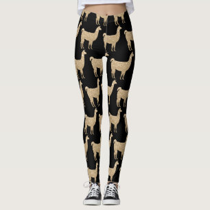 Leggings Llama Champagne Gold parties scintillant Étincelle