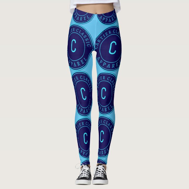 Leggings Logo Cartier Classic bleu (Devant)