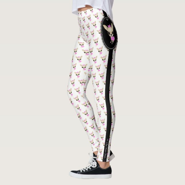 Leggings Logo de guêtres d'impression de Chi Yum Yum (Gauche)