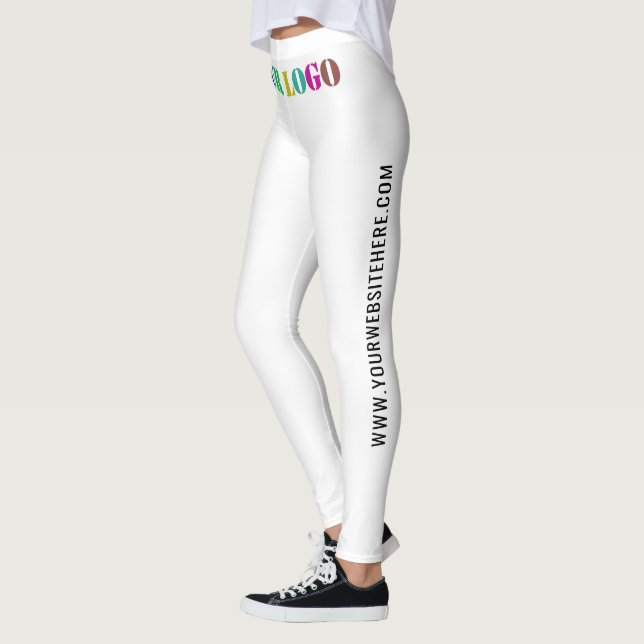 Leggings Logo d'entreprise personnalisé et légendes commerc (Gauche)