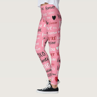 Leggings Love Forever - Saint Valentin Motif de typographie