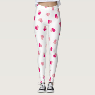 Leggings Love mignon Motif de coeur rose