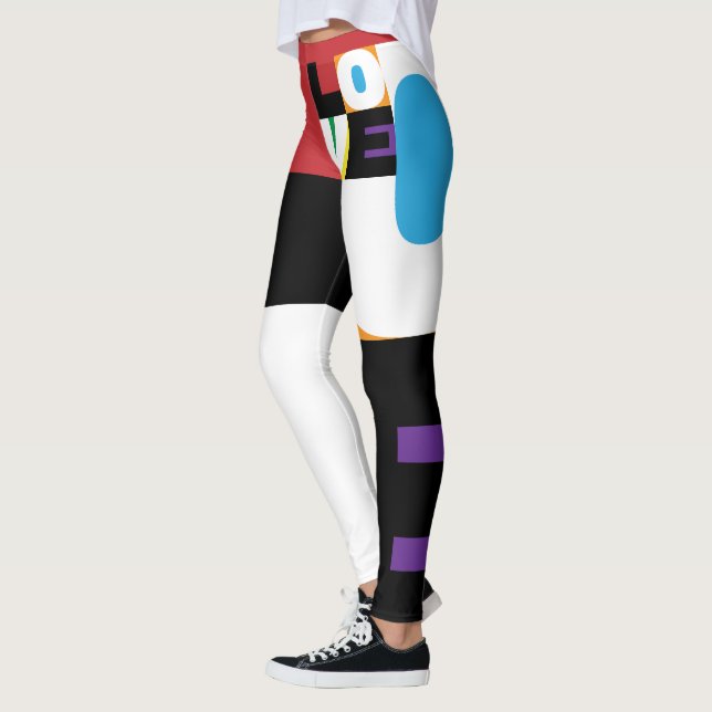 Leggings Love Rainbow Colours Original Dynamic Trendy Gay (Gauche)