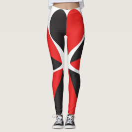 Leggings love valentine couple rouge noir floral nouveau si
