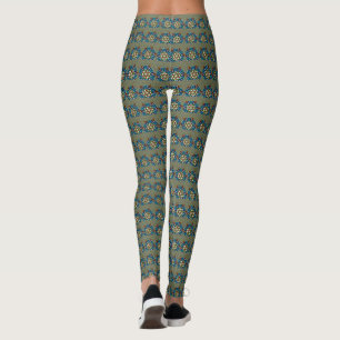 Leggings Lovely Mandala Forest Green do-it-yourself géométr