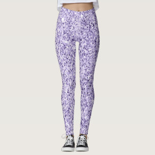 Leggings Lumière ultra violette paillettes violettes scinti