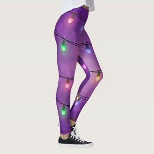 Leggings Lumières de Noël colorées