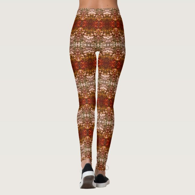 Leggings Lumières de Noël du lever du soleil Vibrant Motif  (Dos)