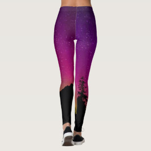 Leggings Lumières pourpres du nord des femmes
