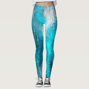 Leggings Lumineuses Bleues Étincelles