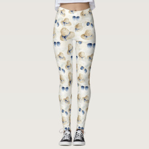 Leggings Lunettes de soleil bleues à chapeau crème