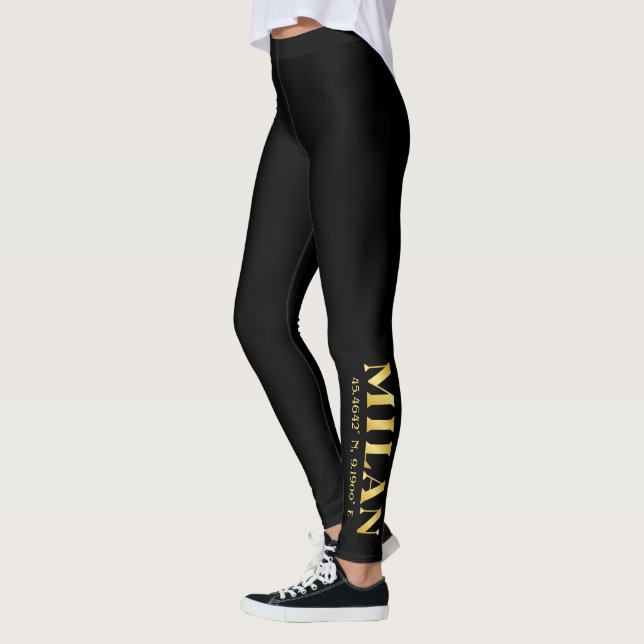 Leggings Lux Gold Milan Latitude & Longitude Noir (Gauche)
