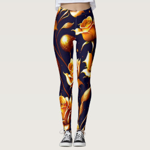 Leggings Luxe Gold Boho Rose Collection moderne