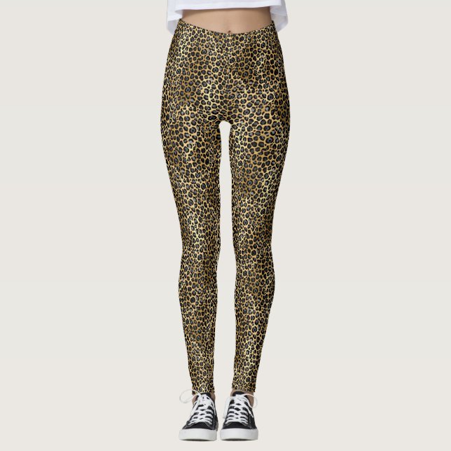 LEGGINGS LUXE OR EMPREINTE DE LÉOPARD ACTIVE LEGINGS (Devant)