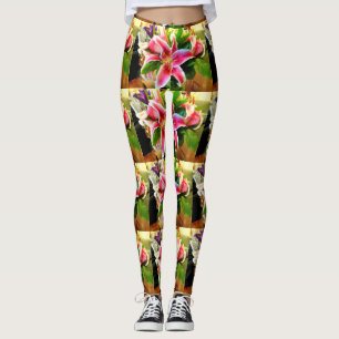 Leggings lys stargazers roses