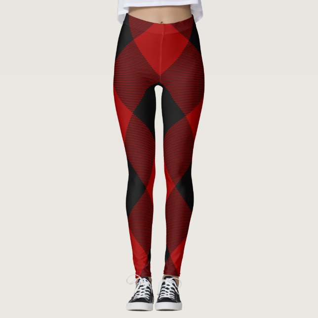 Leggings MacGregor | Rob Roy | Tartan rouge plaqué de buffl (Devant)