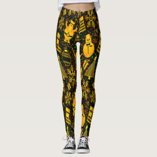 Leggings Magnifique papier peint de Noël