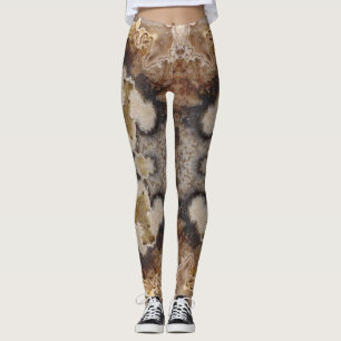Leggings Magnifique photo de roche d'agate en dentelle foll
