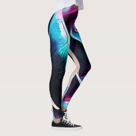 Leggings Majesté de minuit : La beauté noire des Roses noir