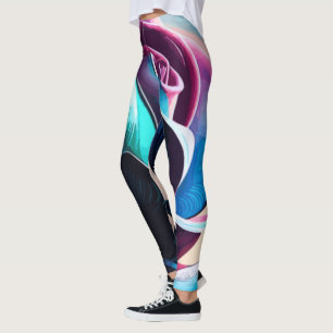 Leggings Majesté de minuit : La beauté noire des Roses noir