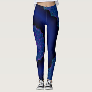 Leggings Mandala au néon cosmique de l'espace de Blackligh