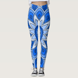 Leggings Mandala en bleu