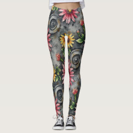 Leggings Mandala floral déconstruit en motif transparent