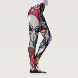Leggings Mandala léger noir étranger psychédélique d'éloge