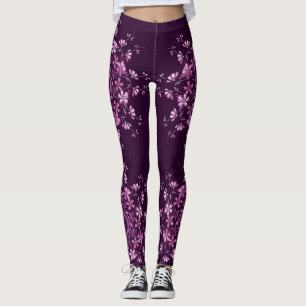 Leggings Mandala. pourpre floral