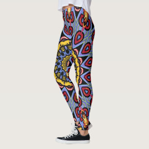 Leggings Mandala Trippy Retro Hippie Boho Chic Bohème